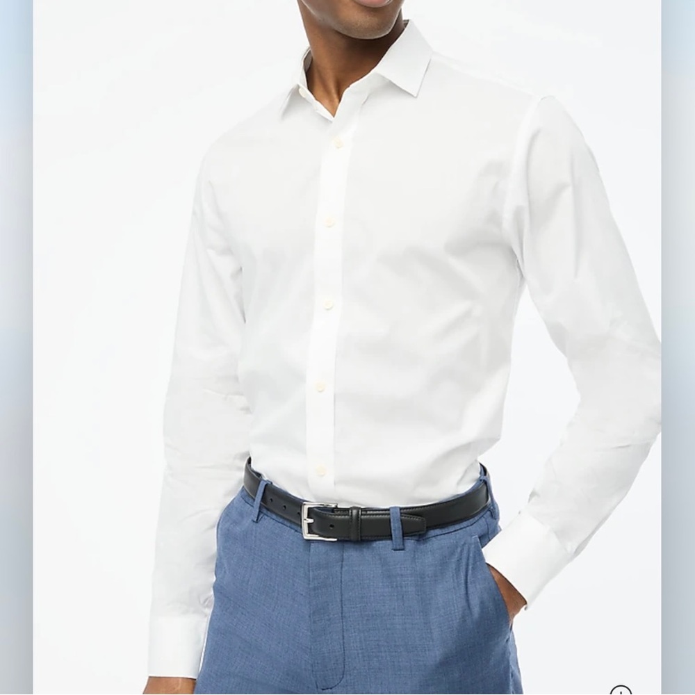 Jcrew Factory Men's Slim Performance Dress Shirt White Size XL